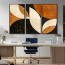 Geometric Abstract Wall Art Canvas Print, Mid Century Modern