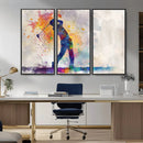 Watercolor Golf Swing Wall Art Canvas Print | Vibrant