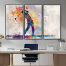 Watercolor Golf Swing Wall Art Canvas Print | Vibrant