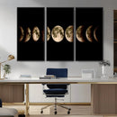 Phases of the Moon Wall Art | Canvas Print for Modern Wall by MyGreatCanvas | Canvas Wall Art Prints | Photo Prints & Wall Decor