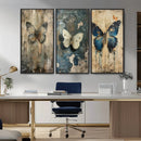 Butterfly Wall Art Trio | Vintage Butterfly Canvas Print | by MyGreatCanvas | Canvas Wall Art Prints | Photo Prints & Wall Decor