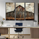 Rustic Barn Wall Art | Farmhouse Wall Decor Canvas Print |