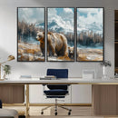 Bear and Baby Bear Wall Art Canvas Print