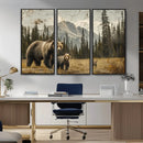 Rustic Grizzly 399 Bear Family Wall Art Canvas Print by MyGreatCanvas | Canvas Wall Art Prints | Photo Prints & Wall Decor
