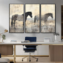 Vintage Horses Wall Art Canvas Print