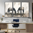 Chines Ink Style Vintage Horses Wall Art Canvas Print for by MyGreatCanvas | Canvas Wall Art Prints | Photo Prints & Wall Decor