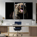 Grizzly Bear Canvas Print | Wildlife Wall Art for Cabin by MyGreatCanvas | Canvas Wall Art Prints | Photo Prints & Wall Decor