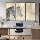Abstract Horse Canvas Print | Modern Farmhouse Wall Art |