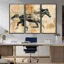Chines Style Running Horse Western Wall Art | Farmhouse Wall