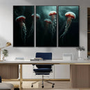 Abstract Jellyfish Wall Art Canvas Print