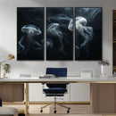 Jellyfish Wall Art Canvas Print, Elegant Wall Decor