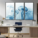 Blue Jellyfish Wall Art Canvas Print