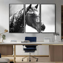 Horse Canvas Print - Winter Horse Snow Wall Art Canvas Print