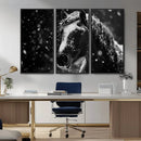 Winter Horse Wall Art | Black and White Horse Print | Ready by MyGreatCanvas | Canvas Wall Art Prints | Photo Prints & Wall Decor