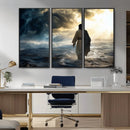 Jesus Walking Water Wall Art – Inspirational Christian