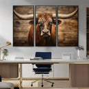 Longhorn Bull Wall Art | Canvas Print | Ready to Hang | by MyGreatCanvas | Canvas Wall Art Prints | Photo Prints & Wall Decor