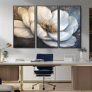 White Magnolia Flower Wall Art Canvas Print | Abstract