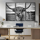 Scottish Highland Cow Wall Art Canvas Print | Ready to Hang