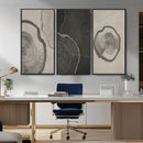 Minimalist Tree Rings Wall Art | Modern Abstract Canvas