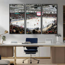 Lausanne Arena Ice Hockey Stadium Wall Art Canvas Print,