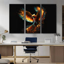 Fiery Phoenix Canvas Print | Ready to Hang Wall Art | Bold