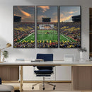 University of Michigan Wolverines Print Canvas, Football