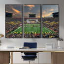 University of Michigan Wolverines Print Canvas, Football