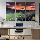 Eugene Autzen Stadium Canvas Wall Art Print – Sunset Over