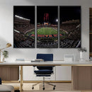 Framed Texas Tech Red Raiders Stadium Canvas, Texas Tech Red
