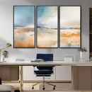 Abstract Landscape Wall Art Canvas Print - Warm Tones of