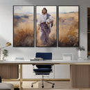 Jesus the Good Shepherd Wall Art Canvas Print - Lost Lamb