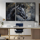 Large Abstract Horse Wall Art Canvas Print | Farmhouse Wall