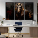 Abstract Black Horse Canvas Print for Farmhouse Wall Art | by MyGreatCanvas | Canvas Wall Art Prints | Photo Prints & Wall Decor