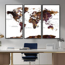 World Map Canvas Print – Detailed Map of the World Wall Art