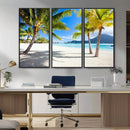 Blue Beach and Sea Wall Art Canvas Print by MyGreatCanvas | Canvas Wall Art Prints | Photo Prints & Wall Decor