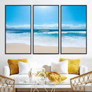 Wall Art Canvas Print Shiny Blue Sea and Beach by MyGreatCanvas | Canvas Wall Art Prints | Photo Prints & Wall Decor