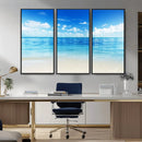Beach Scene Canvas Wall Art Print – Tranquil Ocean Horizon by MyGreatCanvas | Canvas Wall Art Prints | Photo Prints & Wall Decor