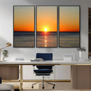 Golden Horizon Sunset Over Ocean Wall Art Canvas Print – by MyGreatCanvas | Canvas Wall Art Prints | Photo Prints & Wall Decor
