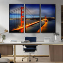 Large Wall Art San Francisco Canvas Print - Wonderful Golden