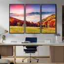 Autumn Mountain Foggy Landscape Wall Art Canvas Print | by MyGreatCanvas | Canvas Wall Art Prints | Photo Prints & Wall Decor