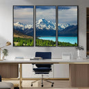 Mount Cook and Lake Pukaki Canvas Wall Art Print – Majestic by MyGreatCanvas | Canvas Wall Art Prints | Photo Prints & Wall Decor
