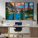 Canadian Rockies Moraine Lake Wall Art Canvas Print, Pine