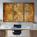 Vintage World Map Canvas Print – Antique Push Pin Travel by MyGreatCanvas | Canvas Wall Art Prints | Photo Prints & Wall Decor