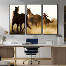 Horses and Cowboys Wall Art Canvas Print by MyGreatCanvas | Canvas Wall Art Prints | Photo Prints & Wall Decor