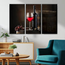 Red Wine and Bottle Canvas Print