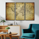 Push Pin World Map Canvas Print – Travel Tracker Wall Art
