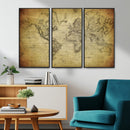 Push Pin World Map Canvas Print – Travel Tracker Wall Art