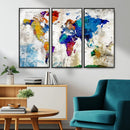 World Map Canvas Print – Framed Travel Map Wall Art for by MyGreatCanvas | Canvas Wall Art Prints | Photo Prints & Wall Decor