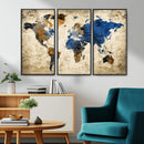 World Map Canvas Print – Detailed Map of the World Wall Art by MyGreatCanvas | Canvas Wall Art Prints | Photo Prints & Wall Decor