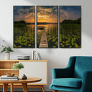 Lake and Flower Wall Art Canvas Print by MyGreatCanvas | Canvas Wall Art Prints | Photo Prints & Wall Decor